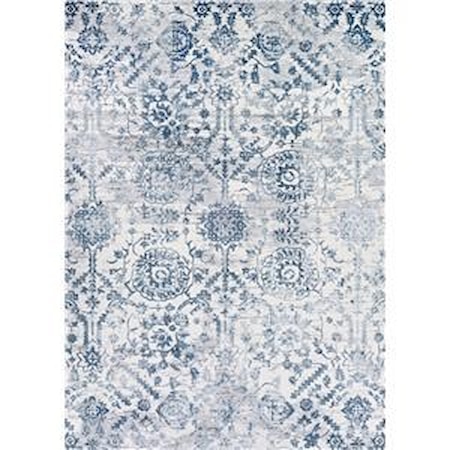 Calinda Marlowe Steel Blue-Ivory 7'10"x10'10