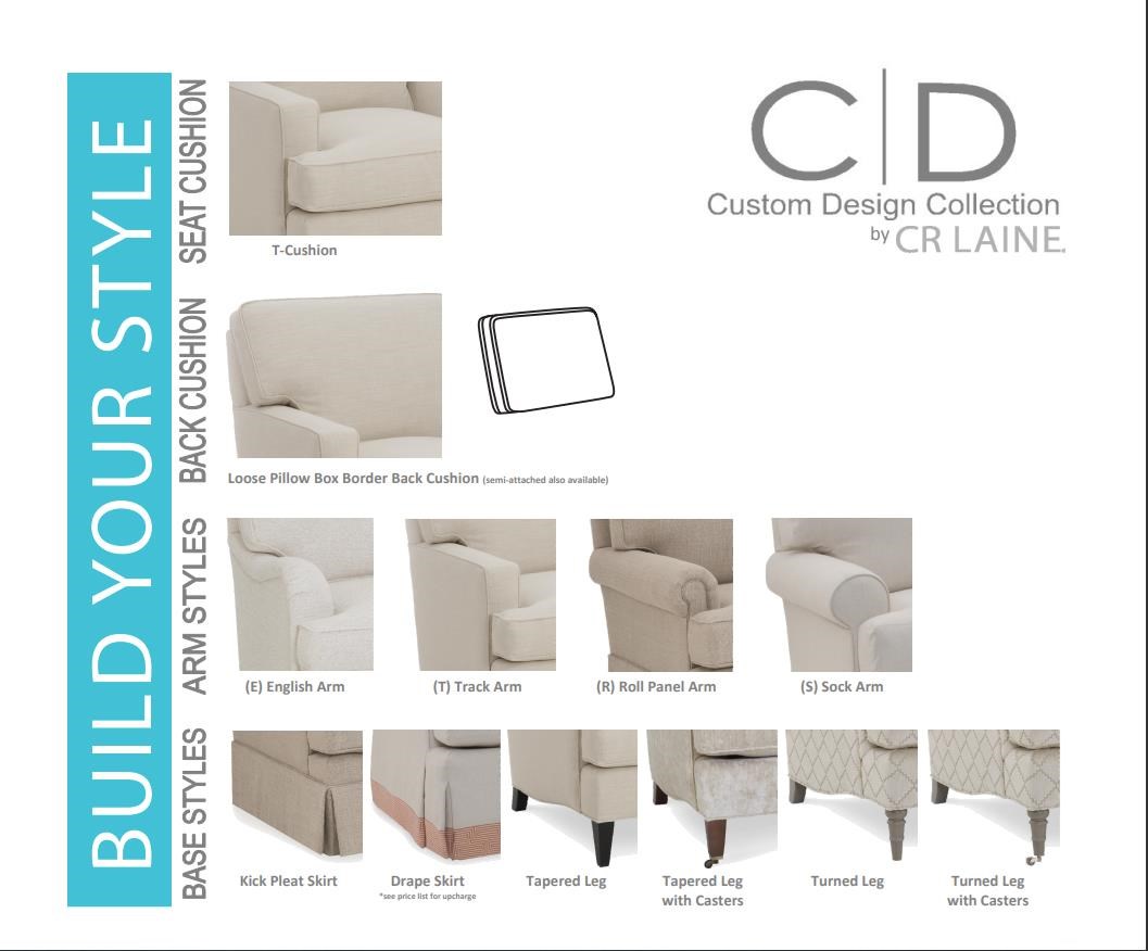 C.R. Laine Custom Design 8800 Series Sectional with Chaise