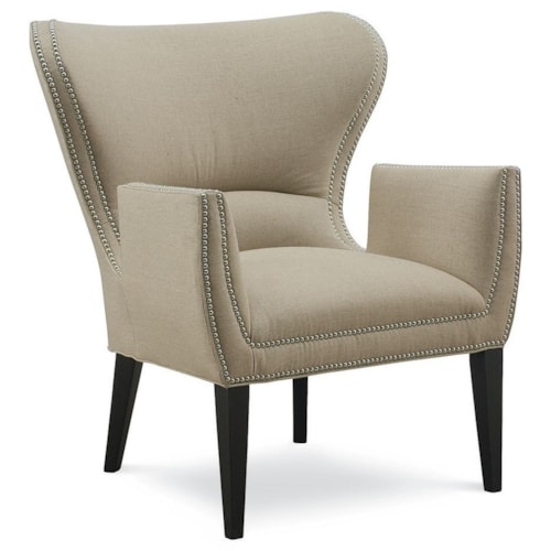 Accent Chair with Peekaboo Arm and Nailhead Trim