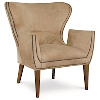 Accent Chair with Peekaboo Arm and Nailhead Trim