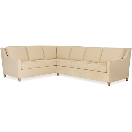 2 Pc Slipcover Sectional Sofa