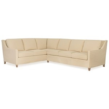 2 Pc Slipcover Sectional Sofa