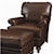 C.R. Laine Kasey Chair with Rolled Arms and Turned Wood Feet