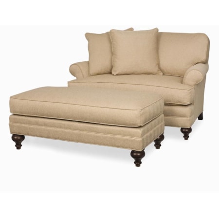 Chair-and-a-half & Ottoman