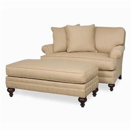 Chair-and-a-half & Ottoman