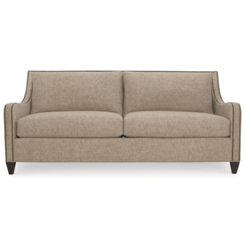 Transitional Two Seat Sofa with Nailheads
