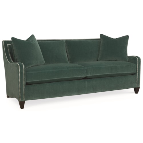 Transitional Two Seat Sofa with Nailheads