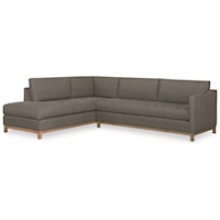 Contemporary Two Piece Sectional Sofa with Chaise
