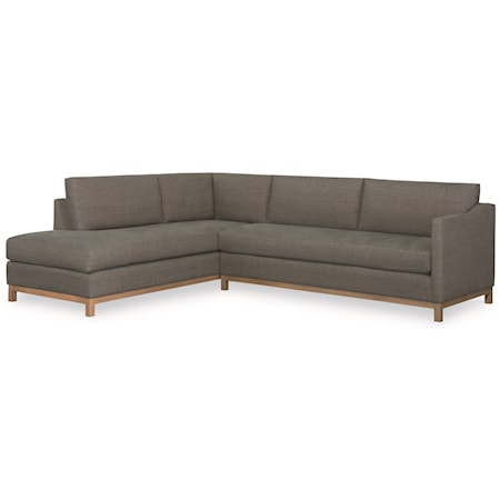 Contemporary Two Piece Sectional Sofa with Chaise