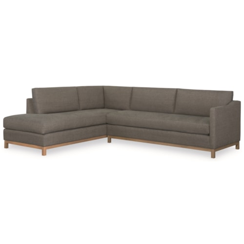 Contemporary Two Piece Sectional Sofa with Chaise