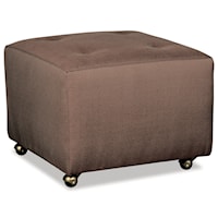 Tufted Accent Ottoman with Casters