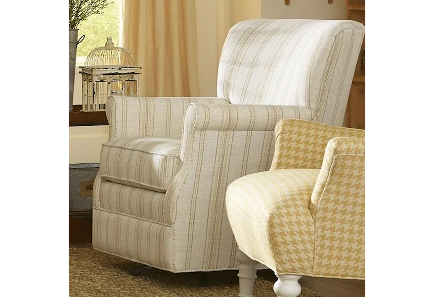 075110 Swivel Chair by Craftmaster at Stuckey Furniture