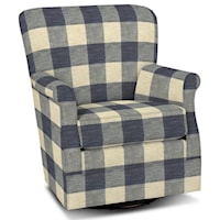 Swivel Glider Chair with Classic Rolled Arms