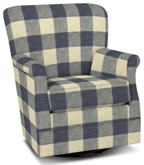 Swivel Glider Chair with Classic Rolled Arms