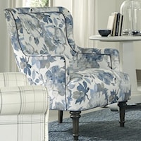 Traditional Barrel Back Accent Chair