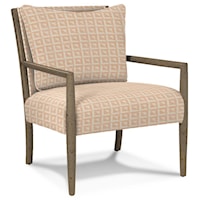 Contemporary Accent Chair with Exposed Wood Frame