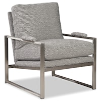 Contemporary Chair with Soft Nickel Arms
