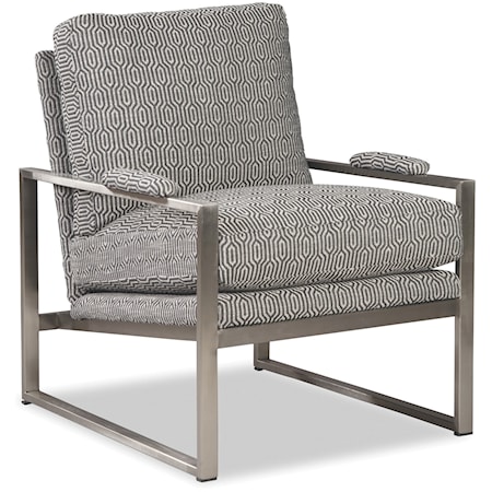 Contemporary Chair with Soft Nickel Arms