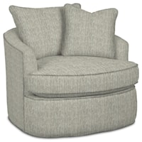 Contemporary Swivel Chair with Blend Down Cushion