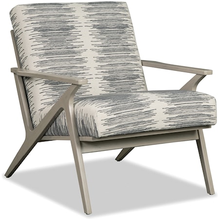 Contemporary Chair with Wood Frame