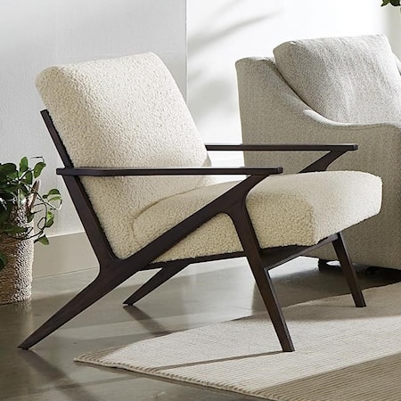 Contemporary Chair with Wood Frame