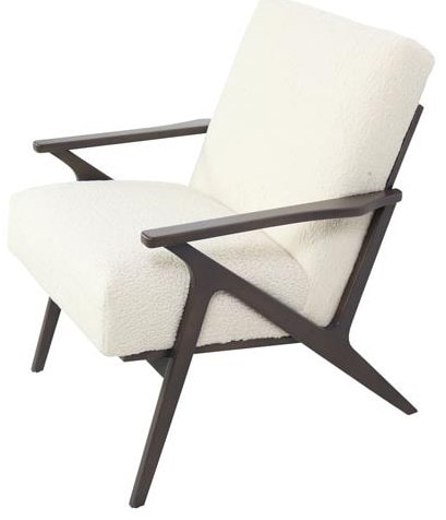 Mid-Century Modern Accent Chair with Wood Frame