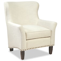 Transitional Accent Chair with Nailheads