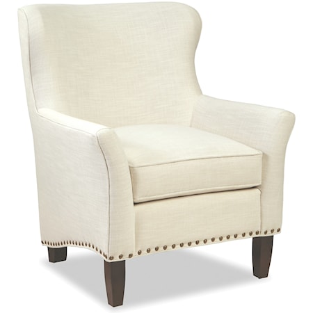 Transitional Accent Chair with Nailheads