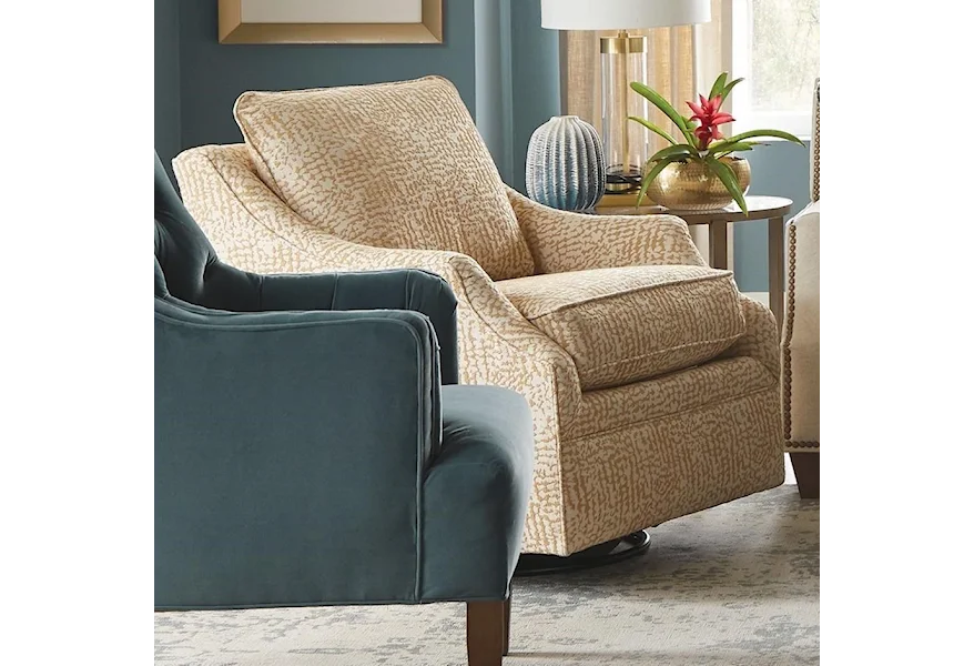 097010 Swivel Glider Chair by Hickory Craft at Godby Home Furnishings