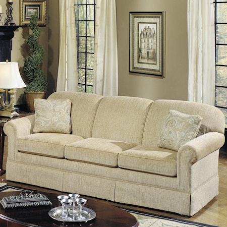 Traditional Stationary Sleeper Sofa