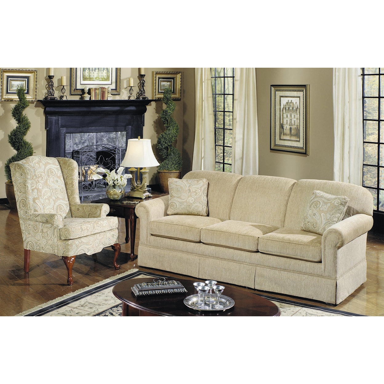 Hickory Craft 4200 Stationary Sleeper Sofa