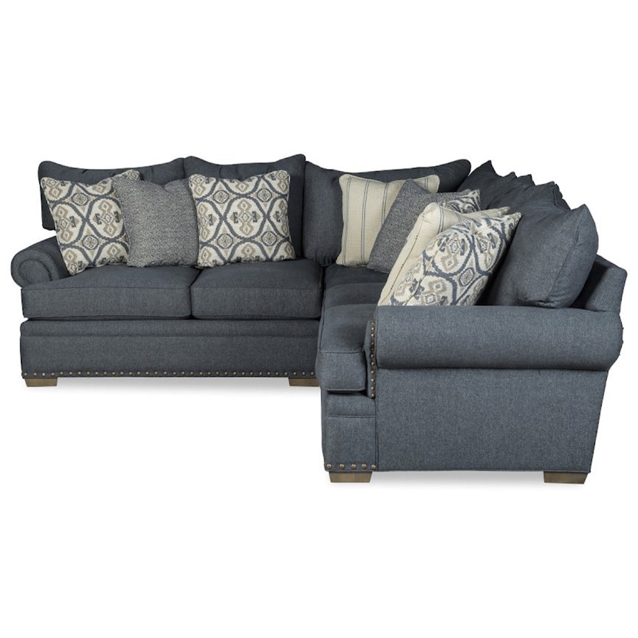Hickory Craft 701650 4-Seat Sectional Sofa w/ LAF Loveseat