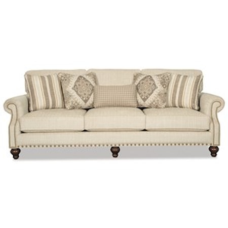 Sofa w/ 2 Sizes Brass Nails