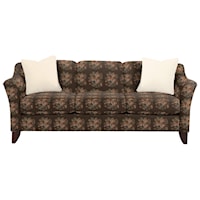 Stationary Sofa with Flared Arms