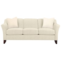 Stationary Sofa with Flared Arms