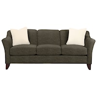 Stationary Sofa with Flared Arms