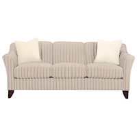 Stationary Sofa with Flared Arms