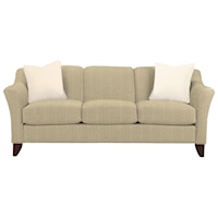 Stationary Sofa with Flared Arms