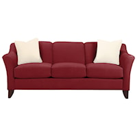 Stationary Sofa with Flared Arms