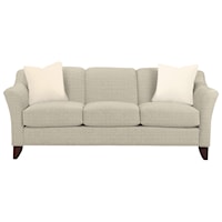 Stationary Sofa with Flared Arms