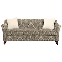 Stationary Sofa with Flared Arms