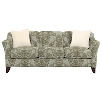 Stationary Sofa with Flared Arms