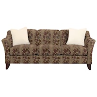 Stationary Sofa with Flared Arms