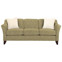 Stationary Sofa with Flared Arms