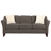 Stationary Sofa with Flared Arms