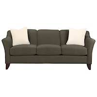 Stationary Sofa with Flared Arms