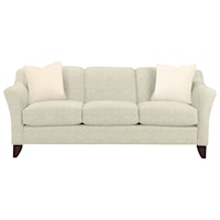 Stationary Sofa with Flared Arms