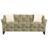 Stationary Sofa with Flared Arms