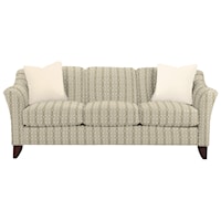 Stationary Sofa with Flared Arms