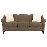 Stationary Sofa with Flared Arms